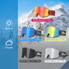 スキーゴーグルスキースノーボードゴーグルメンススキーアイウェアOTG UV400保護防止防止防止視覚磁気除雪