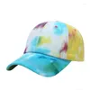 Gorras de béisbol coloridas Tie Dye algodón mujeres béisbol Casual ajustable Snapback sombrero niñas Femme estampado Hip Hop Gorras Para Hombre