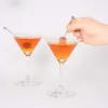 New Stainless Steel Cocktail Picks Fruit Toothpicks Martini Glass Picks Dessert Forks Sticks Mixing Stirrer Wholesale 0728