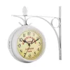 Wanduhren Vintage Double Side Silent Clock Rotation Charm Dekoration für Schulbüro Party Hintergrund