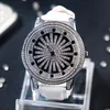 Damesheren horloge horloges hoogwaardige luxe casual waterdichte 45 mm kwarts-battery lederen horloge