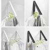 Hangers Aluminum Folding Clothes Hanger Wall Mounted Retractable Rack Save Space Coat Jacket Hat