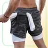 Running Shorts Camouflage Workout Men 2In1 Doubledeck Quick Dry Gym Sport Fitness Jogging Sports Pant8662010