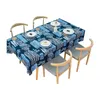 Toalha de mesa estilo étnico retrô estampada restaurante decoração de casamento tapete de mesa mesa de centro retangular à prova d'água R230726