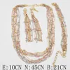 Necklace Earrings Set 2023 High Quality Italy 750 Fashion Parure Bijoux Femme Dubai Arican China Choker