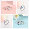 Anillos de boda Plata de ley 925 Anillo personalizado para el día de la madre 2-8 Piedra de cumpleaños Nombre personalizado para niños Anillo de compromiso de compromiso 230728