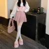 Юбки сладкие для женщин с высокой талией Slim Fit A-Line Make Jupe 2023 Faldas Mujer de Moda Fashion Korean Mini Mini Mini Mini Skirt Y2K Одежда