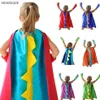 Bambini Dinosaur Cape Guanti Set Cartoon Dino Clock Decorazione di compleanno per bambini Costmume Baby Shower per feste 210610251k