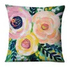 Coussin décoratif oreiller de la maison décoration aquarelle fleurs peinture imprimé taise d'oreiller décor canapé jet de Noël décorations coussins 230727