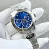 BTF better Mens watch Timing function Swiss cal.4130 movement 904L fine steel Ceramic ring mouth sapphire crystal glass 40MM Super luminous Waterproof Blue dial