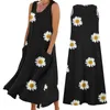 Vestidos casuais vestido para mulheres moda algodão liso maxi manga curta com bolsos camiseta colorida