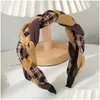 Other Fashion Accessories Hair Hoop Net Red Houndstooth Retro French College Style Fried Dough Twists Headband Clip Drop Delivery Otkea