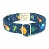 Collare per animali personalizzato Space Rocket Durevole Personalizzato Cucciolo Nome Targhetta identificativa Regolabile Mostro Alien Base Collari per cani Guinzaglio L230620