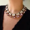 Charmes Style De Luxe Charme Violet Cristal Chaîne Collier Femmes Élégant À La Mode Designer Inspiré Cut Collier En Gros 230727