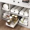 Storage Bags Kitchen Plate Rack Cabinet Built-in Pull-out Clatter Partition Household Drawer Organizer