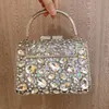 イブニングバッグXiyuan Luxury Wedding Party Clutch Bag Bride Crystal Silver Purple Diamond Handbag Women Handbags Purse 230727