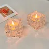 Candle Holders Candlestick Holder Table Centerpiece Home Wedding Desktop Glass Decoration Nordic Storage Box