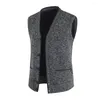 Men's Vests Fashion Male Spring Autumn Vest Solid Color Casual Sweaters Men Slim Fit Coat Sleeveless Jacket Clothing