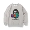 A Bathing A APE Men's letter towel embroidered round neck plush sweater