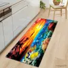 Mattor Ocean World Fish Carpet Kitchen Mat Entrance Doormat sovrum hem golvdekoration vardagsrum mattan badrum antislip matta R230728