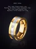 Wedding Rings 8mm Tungsten Ring Men's Gold Plated Wedding Band 3 CZ Stone Wedding Free Delivery Customized 230727