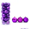 Noel dekorasyonları 24pcs 3cm 4cm 6cm top kolye dekoratif Noel Ağaç Asma Baubles Toplar Tatil Dekorasyon Damlası OTJ6Z