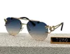 Occhiali da sole 2023 Retro senza montatura per uomo Steampunk Occhiali moda donna Vintage Shades Gafas De Sol Sonnenbrill 7260