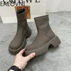 Stövlar Autumn Winter Ankle Boots For Women Fashion Zippers Punk Style Short Booties Thick Bottom Woman's Boots 230727