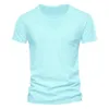 T-shirts pour hommes été haut à la mode printemps et décontracté à manches courtes col rond couleur unie chemise en vrac Pack d'hommes