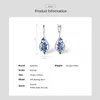 Stud SANTUZZA 925 Sterling Silver Earrings For Women White CZ Blue Orchid Flower Drop Trendy Fine Jewelry Handmade Enamel 230727