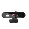 Webcams Webcam com capa de privacidade de microfone para videoconferência