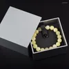 Lien Bracelets Calcédoine jaune clair naturel sur la main Quartzs de luxe Cristal Mica Pierre Reiki Énergie Bijoux Charme Yoga Cadeau Pulsera