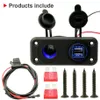 New Dual USB Car Charger 12V Cigarette Lighter Power Socket Combination Panel For Boats RV266V