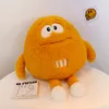 Wholesale cute chocolate M&M plush toys Children's game Playmates Holiday gift doll machine prizes