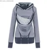 Maternity Dresses 2020 Fashion Women Maternity Striped Baby Pouch Carrier Hoodie Zipper Pregnancy Coat Hoody Outerwear Carry Baby Pregnant Z230731