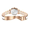 Orologi da donna Orologi di alta qualità di lusso Casual Diamond Full Waterproof Orologio al quarzo da 30 mm con batteria al quarzo