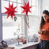 Mum tutucular kırmızı kağıt dekoratif fenerler dokuz noktalı yıldız origami dekorasyonları Noel dekorları