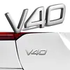 Silver V40 Logo Emblem Badge Sticker Car Trunk Sticker For Volvo V40 XC90 XC60 V90 S80 S60 S70 S90 V60 T4 T5 T6 T8 Volvo Sticker292p