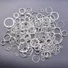 Urokami 30pcs Circle Metal Round Rump Pierścień Zamknięte skręcone zabytkowe srebrne kolorowe złącze do majsterkowania biżuterii DIY