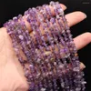 Kralen 40 cm Natuurlijke Onregelmatige Diepe Amethisten Rock Freeform Chips Grind Voor Sieraden Maken DIY Armband Ketting Maat 3x5-4x6mm