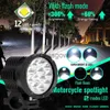 Motorfietsverlichting Extra motorfietskoplampen 12chips 1280V Flasher Front Extra schijnwerpers Led-verlichting Faros Moto Farol Mistlamplenzen x0728