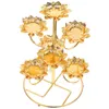 Bougeoirs Plug-in Maison Gadgets Métal Chandelier Temple Bougeoir Thé Lotus Rack Stand En Acier Inoxydable