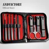 Nail Manicure Set 9 st/set rostfritt stål Nagelklippare Set Manicure Cutters Tweezer Scissors Multifunction Daily Hand Care Tools Portable Travel 230728