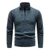 Suéter masculino 897504629 masculino slim fit gola alta elegante outono inverno engrossar quente caxemira malha pulôver suéter masculino