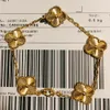 four leaf clover necklace Silver 20 flowers Gold Plated 18K designer for woman Made of natural shells and natural agate prevents allergies premium gifts AAAAA 030
