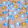 Garden Decorations 2M 3 M Ocean Life LED Opper Wire Lights Strings Bedroom Dormitory Decoration Hippocampus Starfish Party Lighting Waterproof 230727