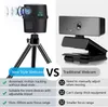 Webcam Webcam Motion Tracking Webcam 1080P Web Camera con microfono Streaming Webcam per Web R230728