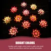 Świece 5 szt. Lotos staw kształt światło LED Decor kwiaty dekoracja lampy basenowe