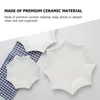 Zestawy naczyń stołowych danie ceramiczne talerz ze śniadaniem geometryczne gwiezdne owoce białe dania porcelanowe talerze obiadowe