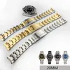 Cinturini per orologi MERJUST Cinturino in acciaio inossidabile oro argento 316lL 20mm per cinturino sottomarino RX Ruolo sottomarino Bracciale3434